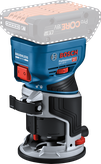 Bosch 18V-8 無線掌上路由器，配備無刷馬達。.