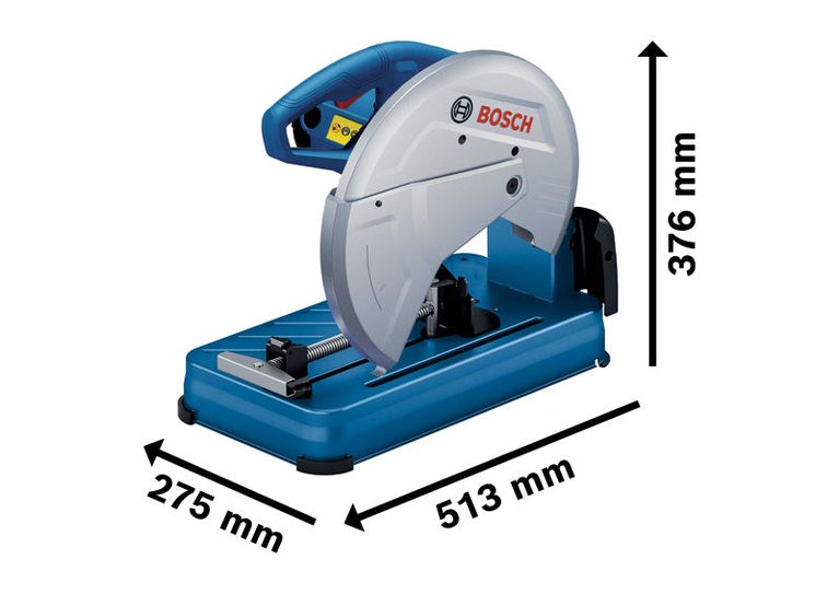 Bosch 230 切割鋸，附尺寸圖。.