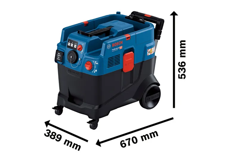 GAS 12-40 MA Bosch 12-40 MA 多功能萃取器,尺寸如圖所示。