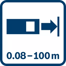  博世MT Icon GLM 100C範圍目標0.05-100 m位置