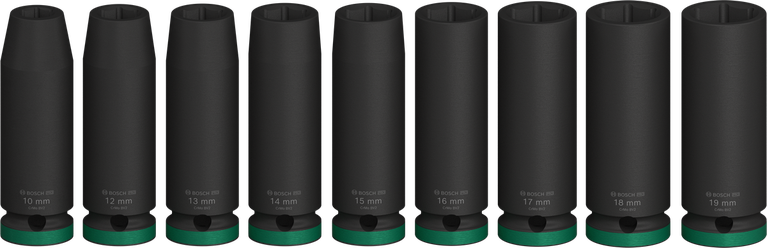 Bosch PRO 衝擊套筒組 1/2 英吋深 9 件。.