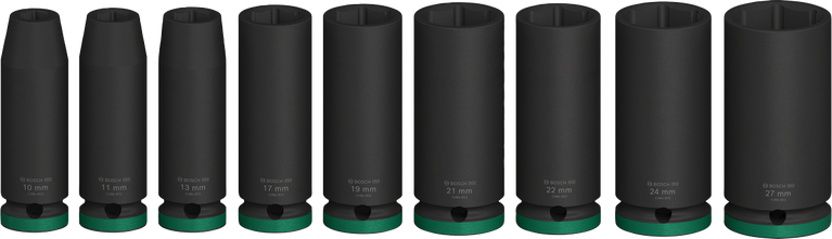 Bosch PRO 衝擊套筒組 1/2 英吋深 9 件。.