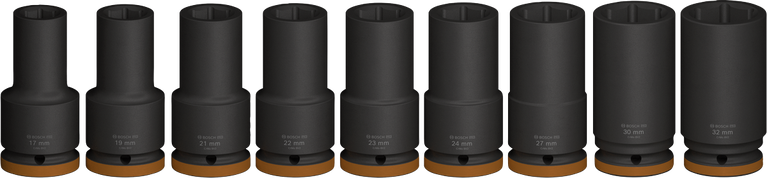 Bosch PRO 衝擊套筒組 3/4 英吋深 9 件。.