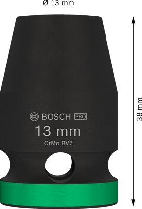 Bosch PRO 衝擊套筒 1/2 英吋 13 毫米，長度 38 毫米。.