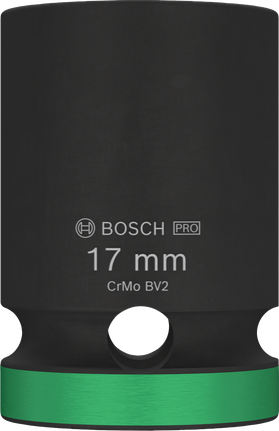 Bosch衝擊套筒 1/2" 17 毫米，帶綠色環。.
