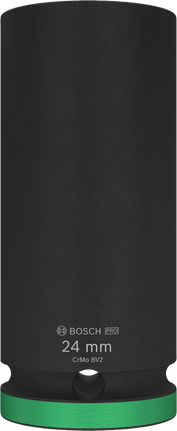 Bosch PRO 衝擊套筒 1/2" 24 毫米深套筒。.