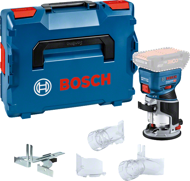 Bosch 18V-8 無線路由器，附外殼和配件。