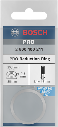 適用於 PRO 圓鋸片的減量環,30 x 1.2 x 25.4 mm Bosch PRO 減速環 30 x 1.2 x 25.4 毫米。.