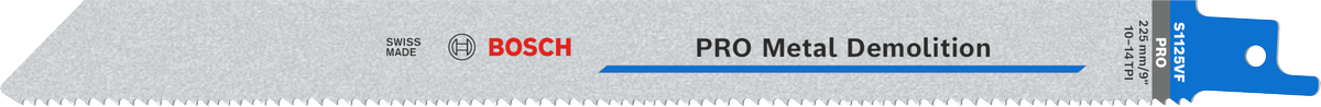 帶有可變齒的Bosch PRO Metal Demolition S1125VF 刀片。.