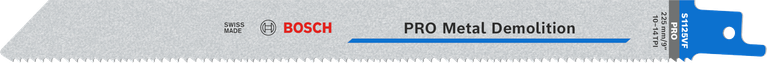 帶有可變齒的Bosch PRO Metal Demolition S1125VF 刀片。.