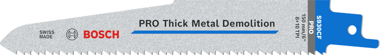 PRO Thick Metal 拆除鋸片 S930CF 軍刀鋸片,1.6 x 22 x 150 mm,5 件組 Bosch PRO 厚金屬拆除 S930CF 刀片,微刃。.