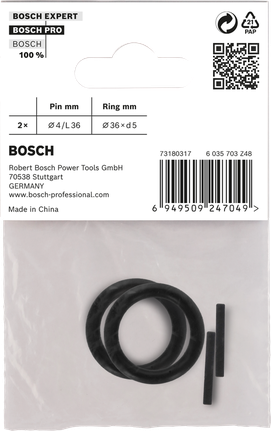 Bosch固定環和銷釘套裝 3/4″ 4 件.