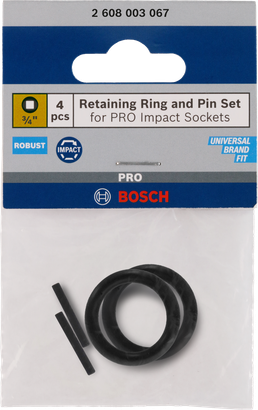 適用於 PRO Impact 抗衝擊套筒的固定鐶和固定銷套件