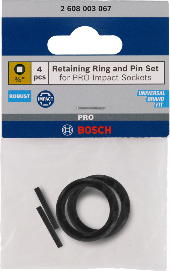 適用於 PRO Impact 抗衝擊套筒的固定鐶和固定銷套件