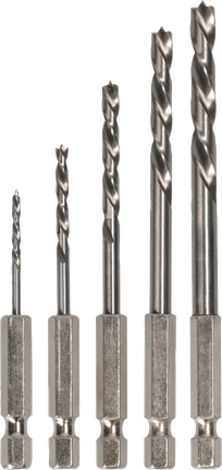 PRO Wood HSS 布拉德尖角鑽頭套組,5 件 Bosch PRO Wood HSS Brad Point 鑽頭套裝,5 種尺寸。.