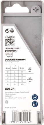 PRO Wood HSS 布拉德尖角鑽頭套組,5 件 Bosch PRO 木工高速鋼麻花鑽頭套裝 5 件套.