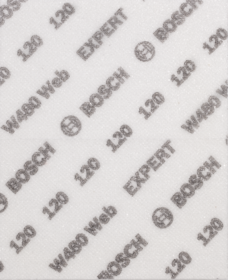 Bosch EXPERT W480 砂紙 G120，115x140mm。.