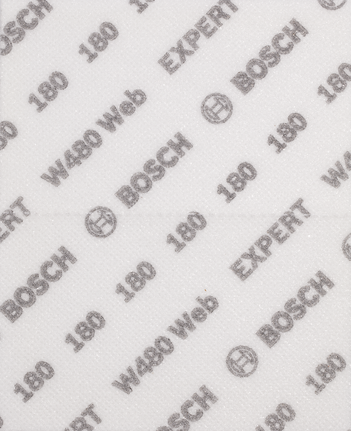 Bosch EXPERT W480 Web 1/4 手砂紙，粒度 180。.