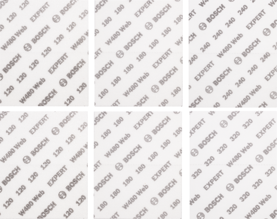 Bosch EXPERT W480 砂紙各種砂礫套裝。.