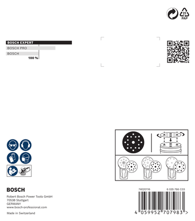 EXPERT O780 箔砂磨砂輪片,125 mm,G80 Bosch O780 箔砂輪 125 毫米 G80。