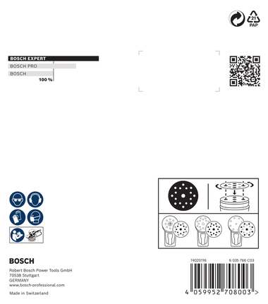 EXPERT O780 箔砂磨砂輪片,125 mm,G150 BoschEXPERT O780 125 毫米砂磨片