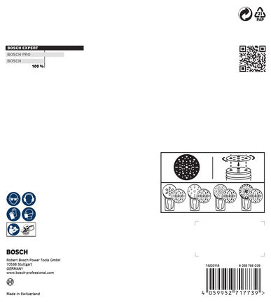 EXPERT O780 箔砂磨砂輪片,150 mm,G80 Bosch150 毫米 EXPERT O780 砂輪片 G80。