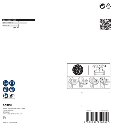 EXPERT O780 箔砂磨砂輪片,150 mm,G240 Bosch150 毫米 G240 砂磨片