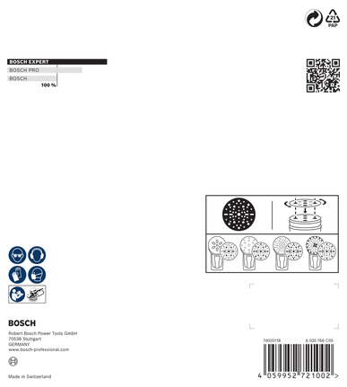 EXPERT O780 箔砂磨砂輪片,150 mm,G400 Bosch O780 箔砂磨片 150 mm G400