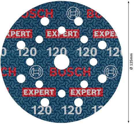 EXPERT O780 箔砂磨砂輪片,125 mm,G120 Bosch EXPERT O780 125 毫米砂輪片,粒度 120。