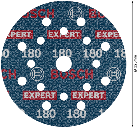EXPERT O780 箔砂磨砂輪片,125 mm,G180 BoschEXPERT O780 125 毫米砂輪片 G180。