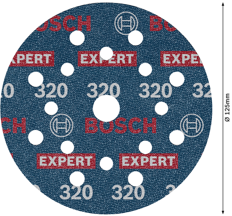 EXPERT O780 箔砂磨砂輪片,125 mm,G320 Bosch O780 125mm G320 箔砂磨盤。