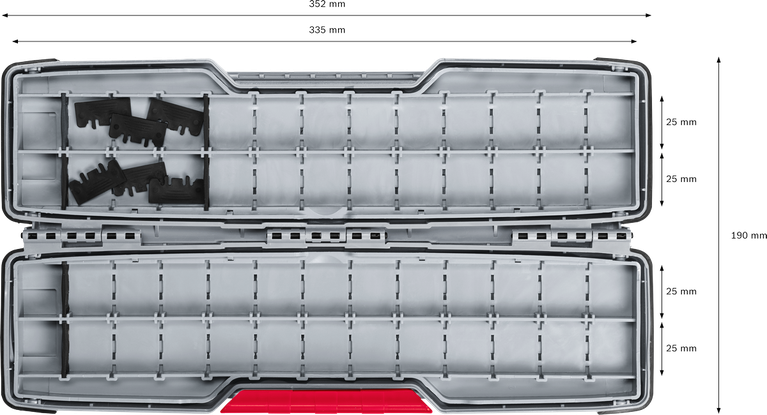 Bosch PRO 大型堅固盒，用於配件整理。.