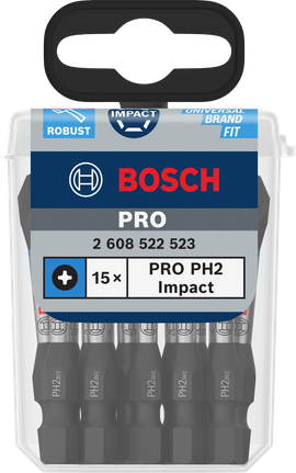 Bosch PH2 衝擊鑽頭 15 件.