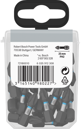 BoschPH2 25 毫米衝擊鑽頭套裝.