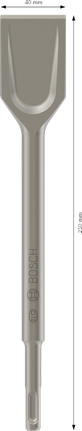 PRO SDS plus-5C 鑿子鏟形鑿刀,40 x 250 mm Bosch PRO SDS plus-5C 鏟形鑿子 40x250 毫米。.