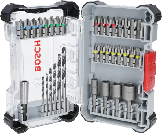Bosch35 件超硬螺絲起子和 HSS 鑽頭套裝。.