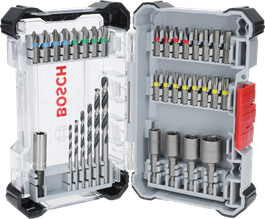 Bosch35 件超硬螺絲起子和 HSS 鑽頭套裝。.