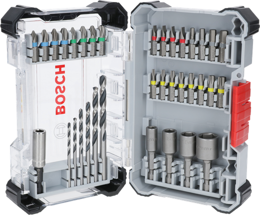Bosch35 件超硬螺絲起子和 HSS 鑽頭套裝。.