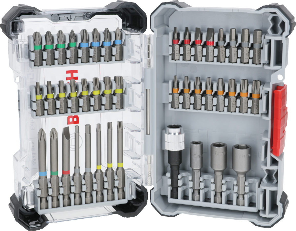 Bosch超硬螺絲起子頭組 44 件，各種尺寸。.