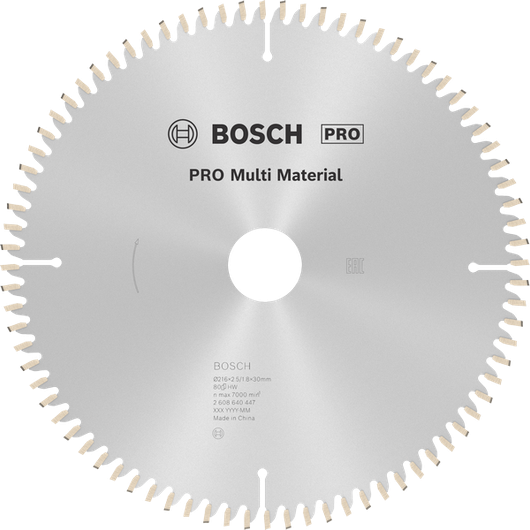 Bosch PRO 多材料圓鋸片，216 毫米 T80。.
