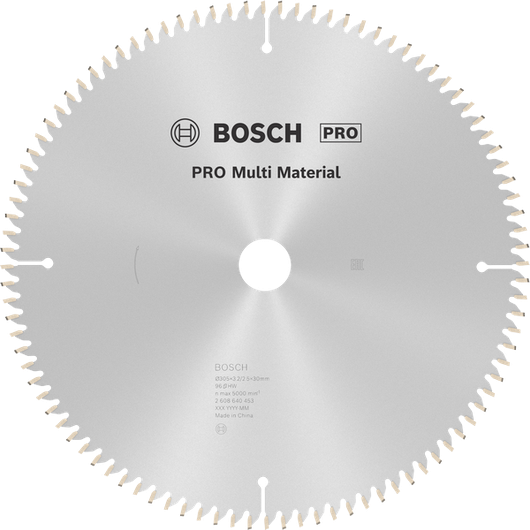 PRO Multi Material 多材料用途圓鋸片 Bosch PRO 多材料圓鋸片,96 齒。.