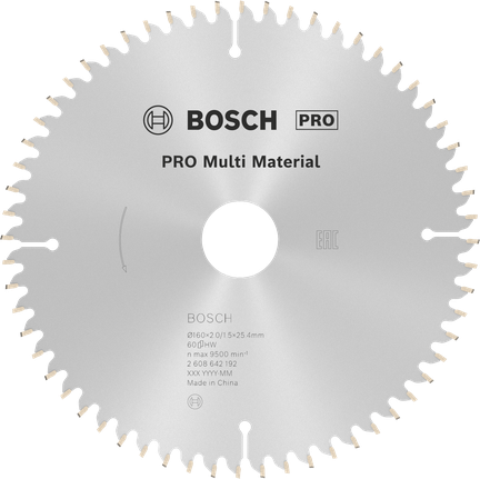 Bosch PRO 多材料圓鋸片，直徑 160 毫米。.