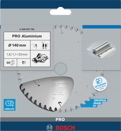 Bosch PRO 鋁圓鋸片 140×1.6×20 毫米。.