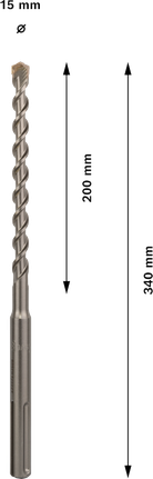 PRO SDS max-7 五溝鎚鑽鑽頭,15 x 200 x 340 mm PRO SDS max-7 五溝鎚鑽鑽頭,15 x 200 x 340 mm