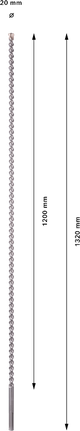 PRO SDS max-7 鑽頭,20x1200x1320 mm PRO SDS max-7 鑽頭,20x1200x1320 mm