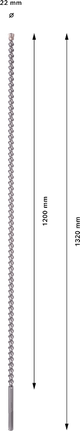 PRO SDS max-7 鑽頭,22x1200x1320 mm PRO SDS max-7 鑽頭,22x1200x1320 mm