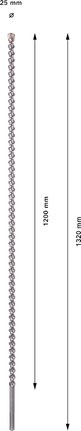 PRO SDS max-7 鑽頭,25x1200x1320 mm PRO SDS max-7 鑽頭,25x1200x1320 mm