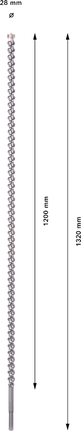 PRO SDS max-7 鑽頭,28x1200x1320 mm PRO SDS max-7 鑽頭,28x1200x1320 mm