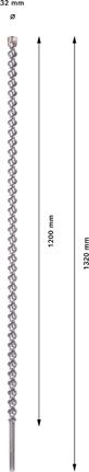 PRO SDS max-7 鑽頭,32x1200x1320 mm PRO SDS max-7 鑽頭,32x1200x1320 mm