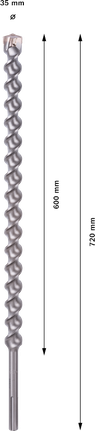 PRO SDS max-7 鑽頭,35x600x720 mm PRO SDS max-7 鑽頭,35x600x720 mm